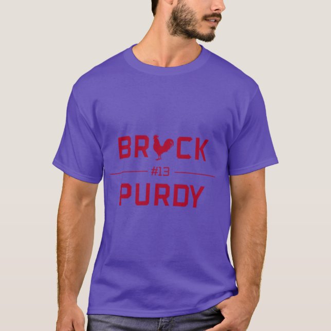 BROCK PURDY 13 rot Oversized T-Shirt (Vorderseite)