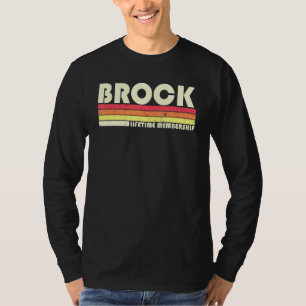 Brock Surname Retro Vintag 80er 90s Geburtstag Reu T-Shirt