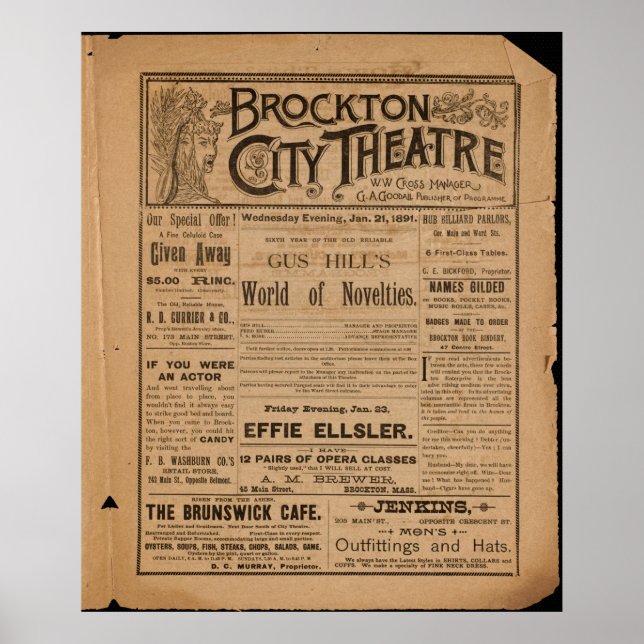 Brockton City Theater Poster (Vorne)