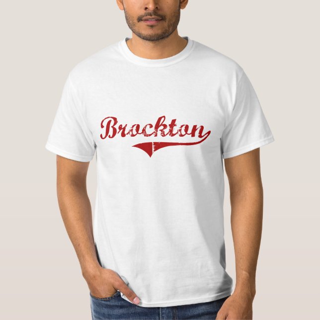 Brockton Massachusetts klassischer Entwurf T-Shirt (Vorderseite)