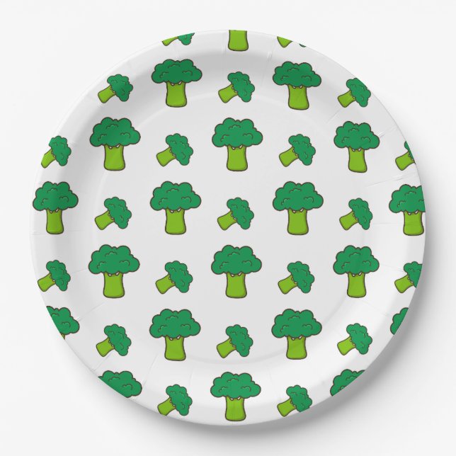 Brócolis Pappteller (Vorderseite)