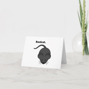 Brodent Bro Cartoon, Funny Gray Rat oder Mouse Pub