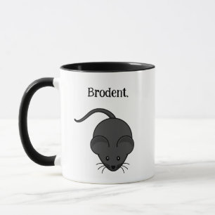 Brodent Bro Cartoon, Lustiger Grauer Ratte oder Ma Tasse
