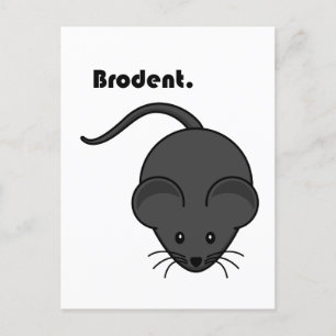 Brodent Grey Rat oder Mouse Funny Bro Cartoon Postkarte