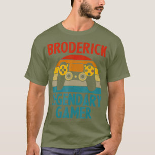BRODERICK Gift Name Personalisiert Funny Gaming T-Shirt