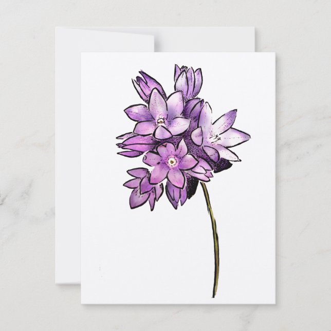 Brodiaea-Blume Karte (Vorderseite)