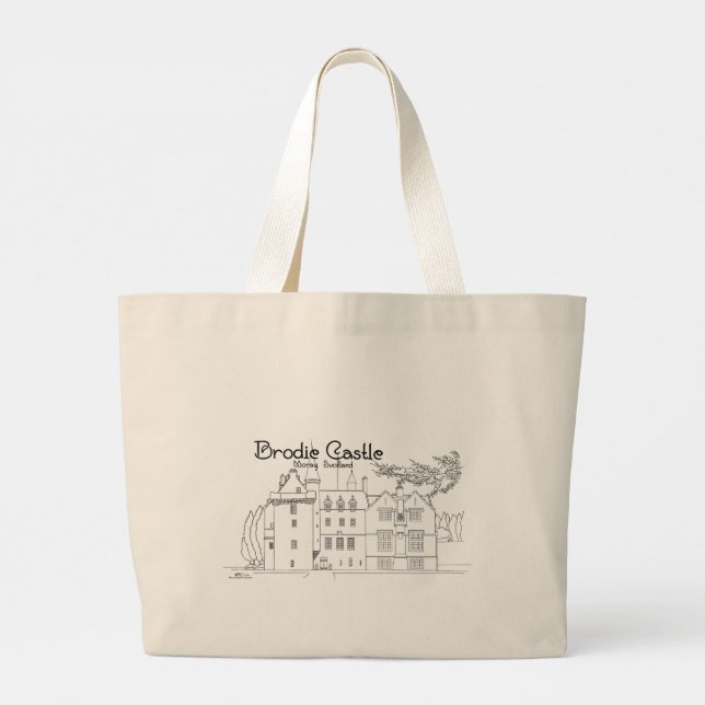 Brodie Castle, Moray, Schottland Tote Bag Jumbo Stoffbeutel (Rückseite)