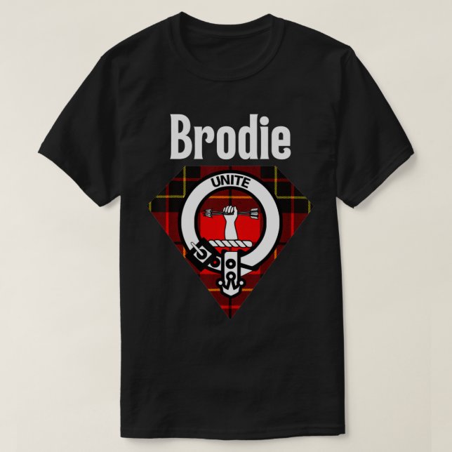 Brodie Clan Scottish Name Coat Of Arms Tartan  T-Shirt (Design vorne)