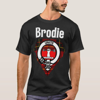 Brodie Clan Scottish Name Coat Of Arms Tartan  T-Shirt