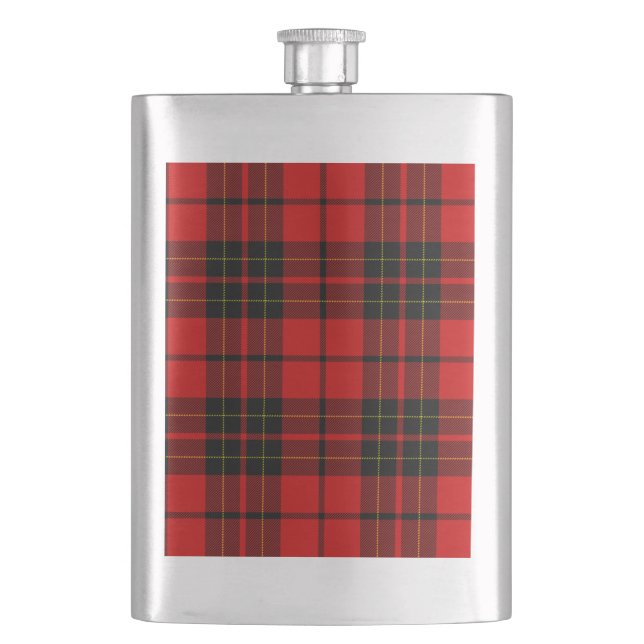 Brodie Clan Tartan kariert Flachmann (Vorderseite)