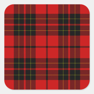 Brodie Clan Tartan kariert Quadratischer Aufkleber
