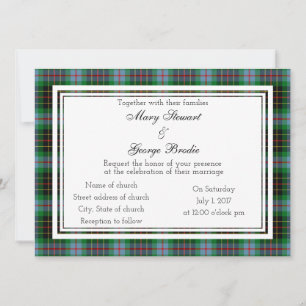 Brodie Hunting Scottish Wedding Einladung