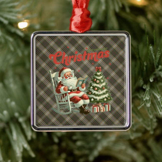 Brodie Hunting Weathered Original Scottish Tartan Ornament Aus Metall (Baum)