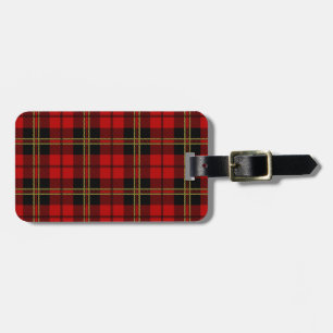 Brodie rotes Tartan-Muster Gepäckanhänger