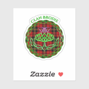 Brodie Scottish Tartan Celtic Thistle Aufkleber