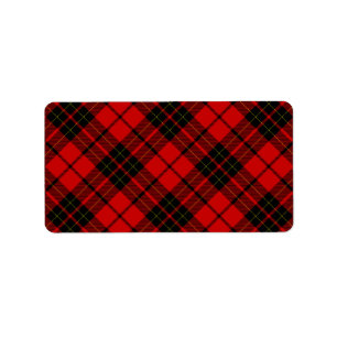 Brodie Tartan kariert Adressaufkleber