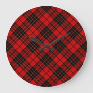 Brodie Tartan kariert Große Wanduhr