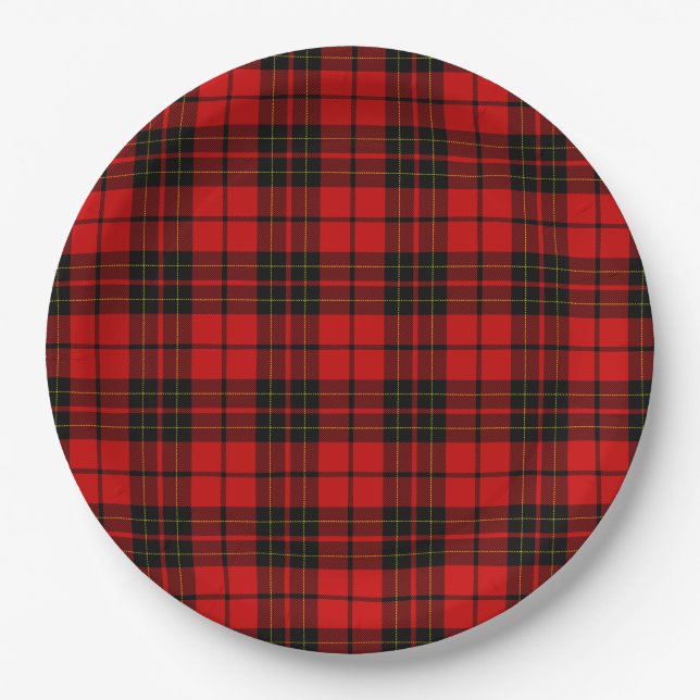 Brodie Tartan kariert Pappteller (Vorderseite)