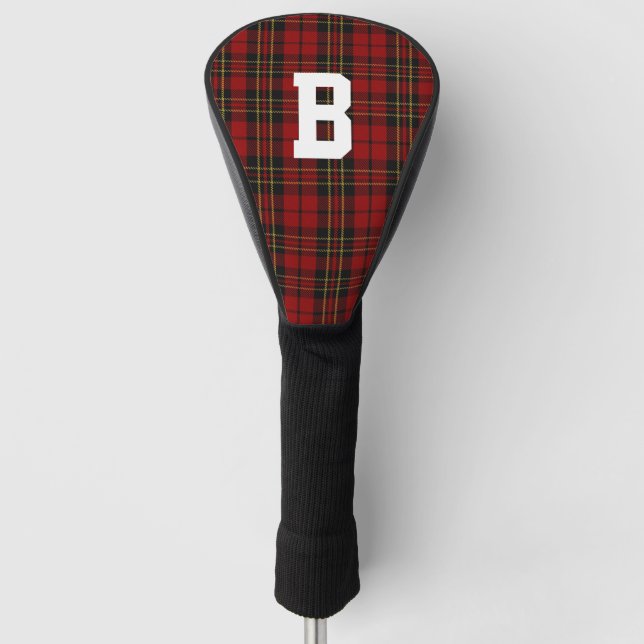 Brodie Tartan Karierte Mit Monogramm Treiberabdeck Golf Headcover (Vorderseite)