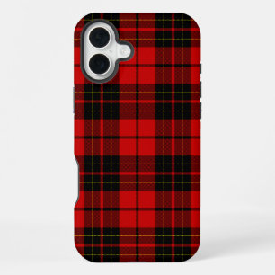 Brodie-Tartan rot-schwarzes Karo iPhone 16 Plus Hülle