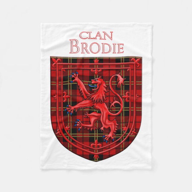 Brodie Tartan Scottish Plaid Lion Rampant Fleecedecke (Vorderseite)