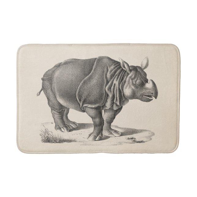 Brodtmann Rhinoceros Sketch Badematte (Vorderseite)