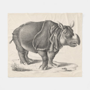 Brodtmann Rhinoceros Sketch Fleecedecke