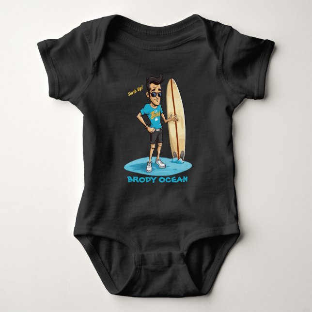 Brody Ocean Wavecrest Baby Strampler (Vorderseite)