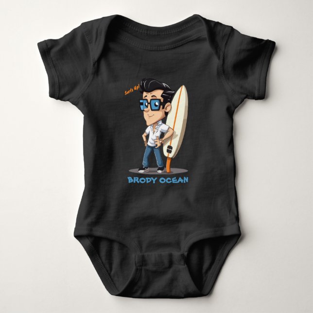 Brody Ocean Wavecrest Baby Strampler (Vorderseite)