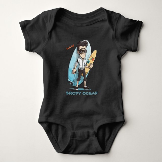 Brody Ocean Wavecrest Baby Strampler (Vorderseite)