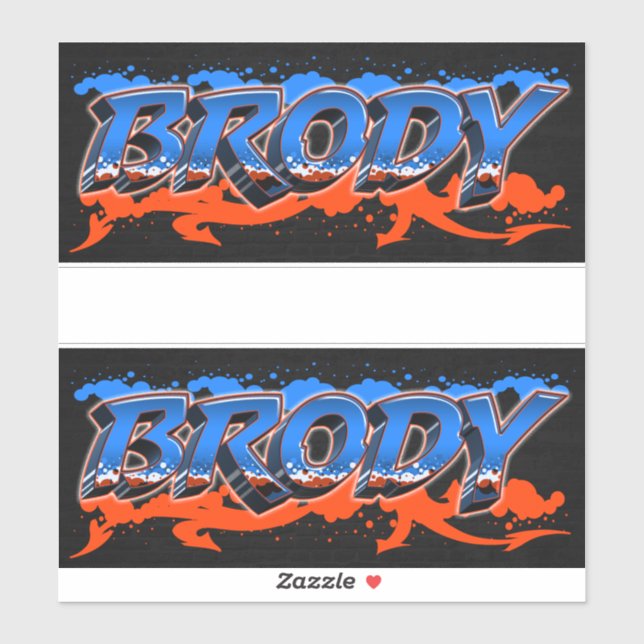 Brody Vorname Name Graffiti Aufkleber Sticker (Blatt)