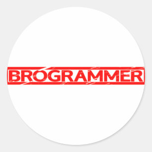 Brogrammer-Briefmarke Runder Aufkleber