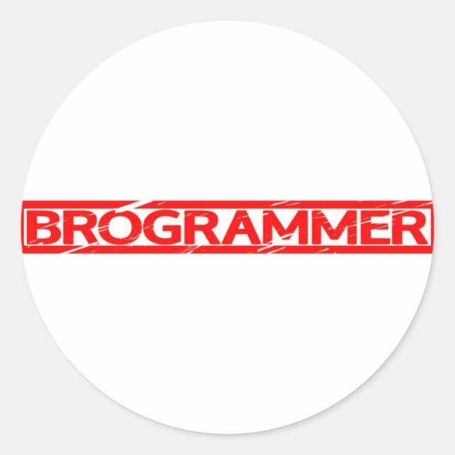 Brogrammer-Briefmarke Runder Aufkleber (Vorderseite)