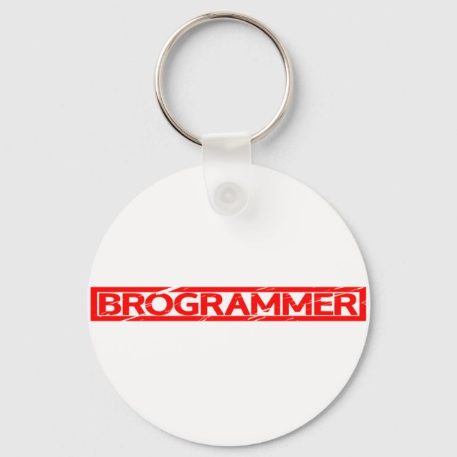 Brogrammer-Briefmarke Schlüsselanhänger (Vorderseite)