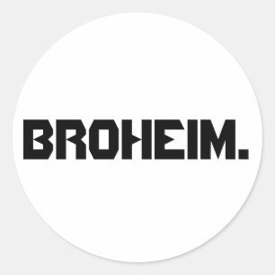 Broheim. Runder Aufkleber