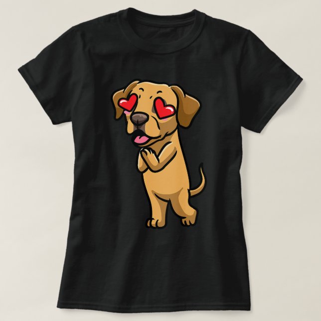Broholmer Dog Danish Mastiff in Liebe Kawaii Emoti T-Shirt (Design vorne)