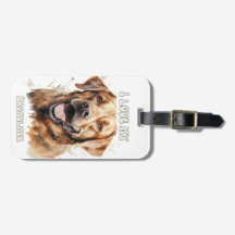 Broholmer Hund inspiriert Gepäckanhänger