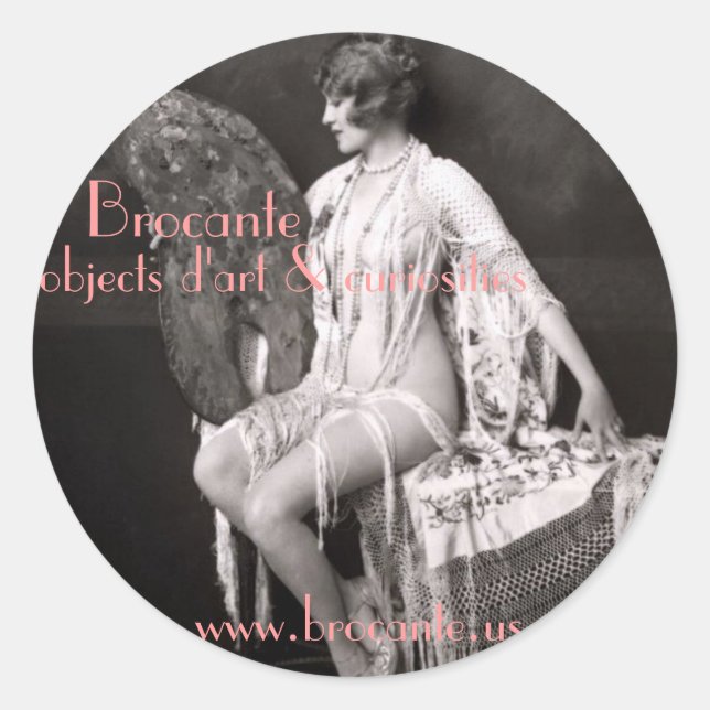 Brokantenaufkleber Runder Aufkleber (Vorderseite)