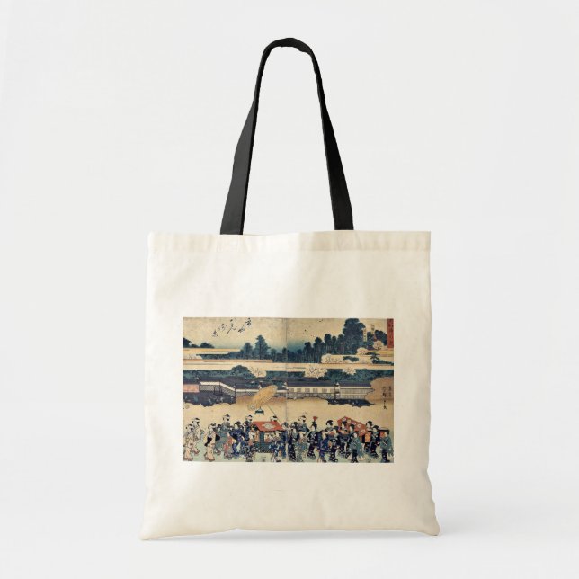 Brokatparade durch Utagawa, Hiroshige Tragetasche (Vorne)