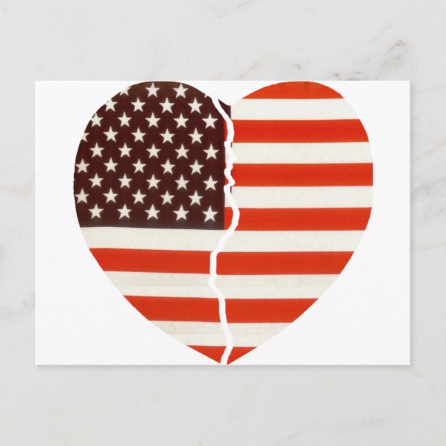 Broken American Heart Postkarte (Vorderseite)