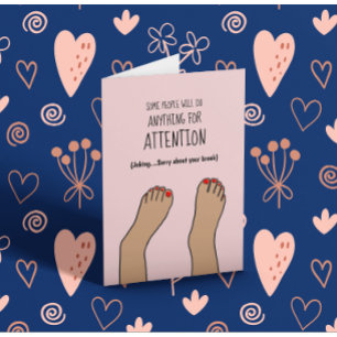 Broken Ankle Funny Card Karte