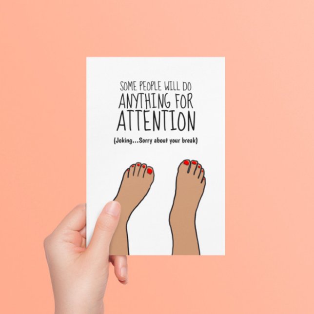 Broken Ankle Funny Postkarte (Von Creator hochgeladen)