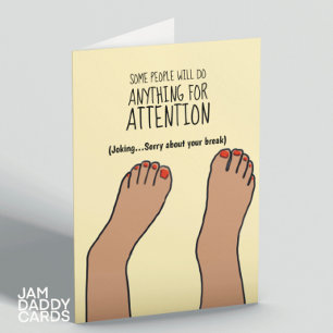 Broken Ankle/Leg Funny wird gut Karte