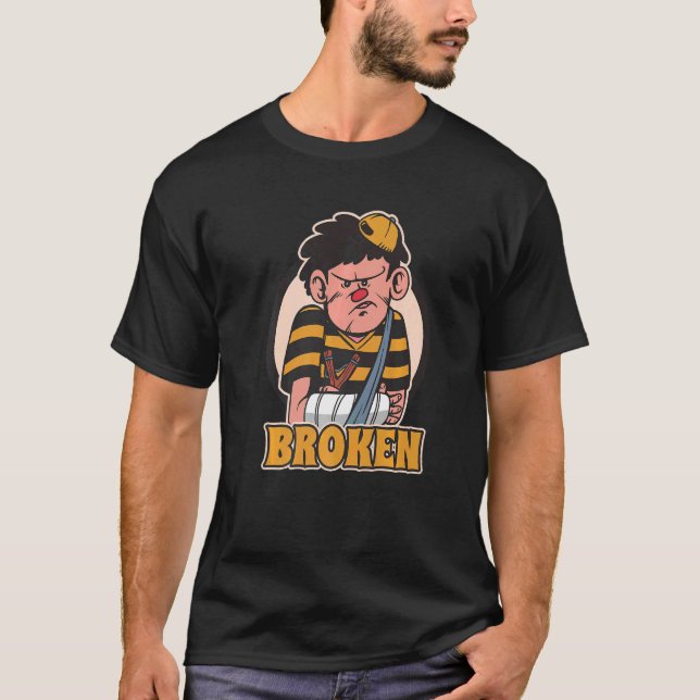 Broken Arm Cast Injured Accident   T-Shirt (Vorderseite)