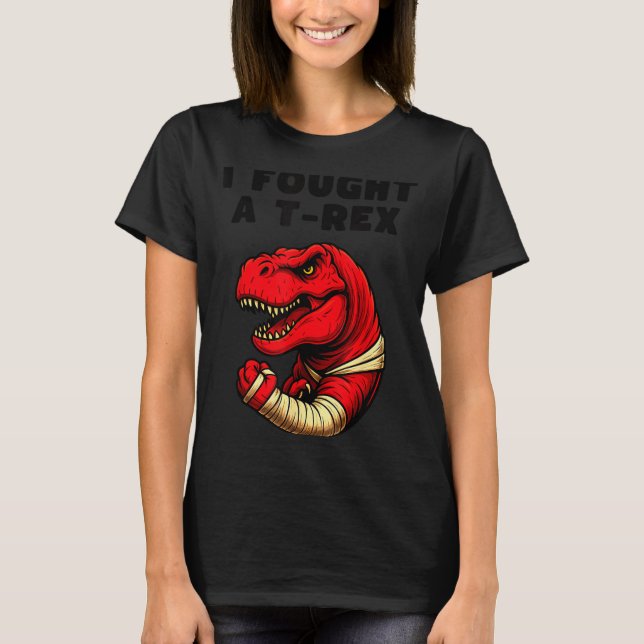 Broken Arm Recovery T-rex Kids Boys Dinosaur  T-Shirt (Vorderseite)