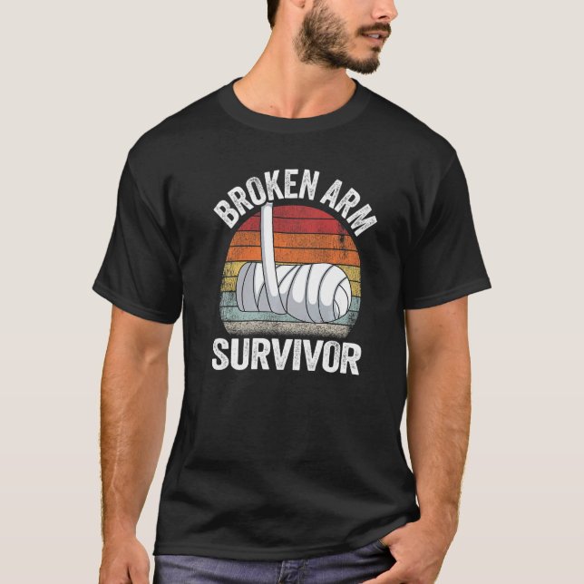 Broken Arm Survivor Recovery Broken Hand Get Well T-Shirt (Vorderseite)