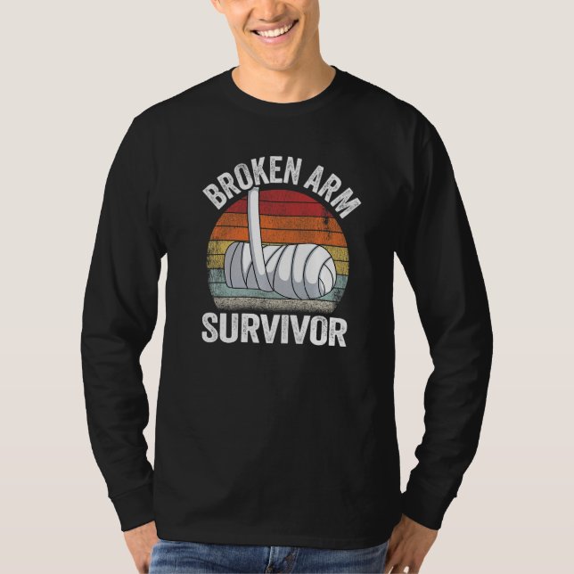 Broken Arm Survivor Recovery Broken Hand Get Well T-Shirt (Vorderseite)