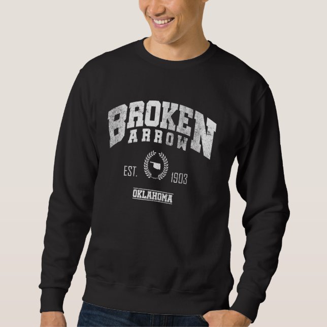 Broken Arrow OK Oklahoma Vintager Rücken Sweatshirt (Vorderseite)