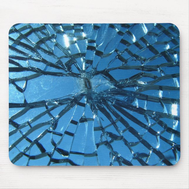 Broken Blue Glass Mousepad (Vorne)