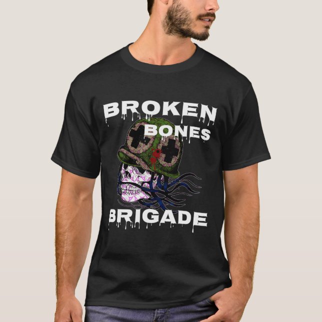 Broken Bones Brigade' Skull Skateboarding  T-Shirt (Vorderseite)
